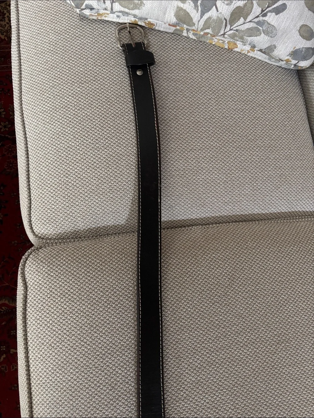 Quality Dark Brown Leather Belt w/Contrast Stitching 1/4 in thick Leather 48 in